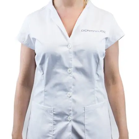 Uniform maat XS wit met logo